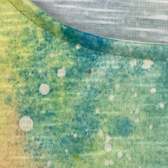 Coral Bay Tee Womens Small Colorful Turtle Fish Rhinestones 3/4 Sleeves - Picture 4 of 14